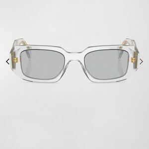 Prada Clear and Gold Square Sunglasses